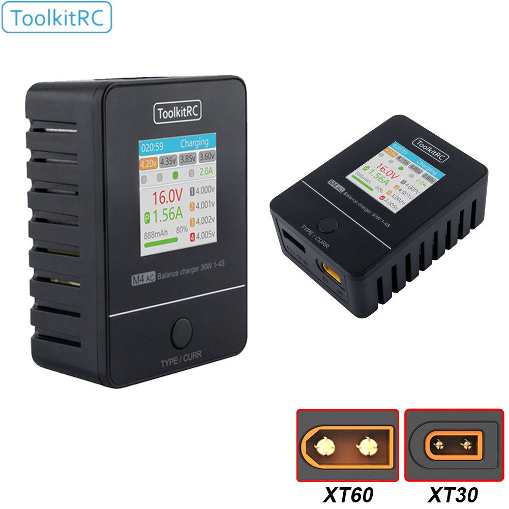Drone Racing Charger - ToolkitRC M4AC 30W LiPO LiFE LiHV