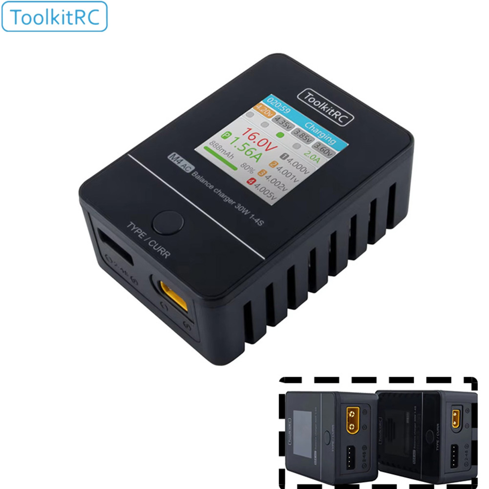 Drone Racing Charger - ToolkitRC M4AC 30W Compact AC Charger