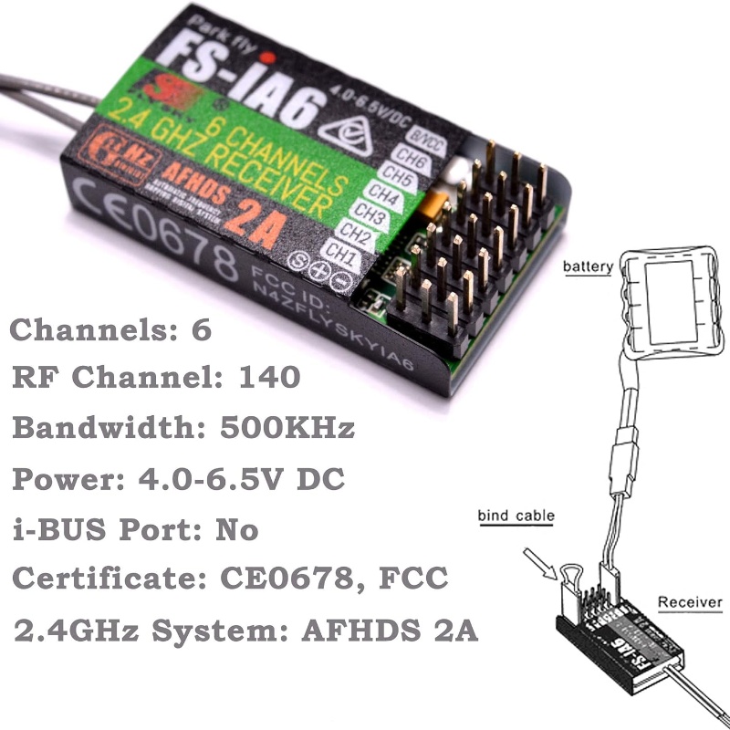 Flysky FS-IA6 Receiver 6CH Dua - огляд і ціна Drone Racing Battery