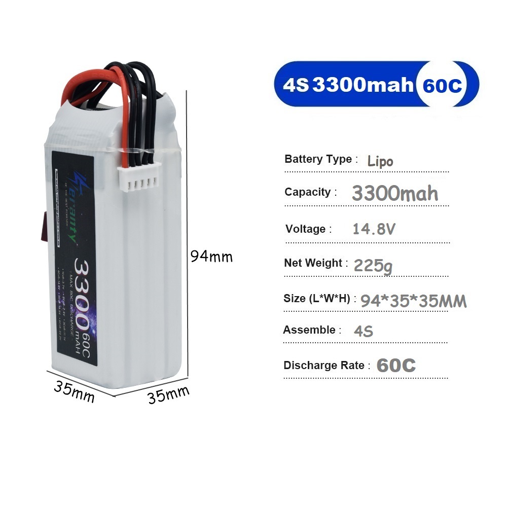 LiPo Rechargeable Battery 4S 3 - огляд і ціна Drone Racing Battery