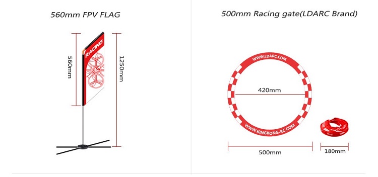 560mm FPV Racer Flag Drone Qua - огляд і ціна Drone Racing Gate