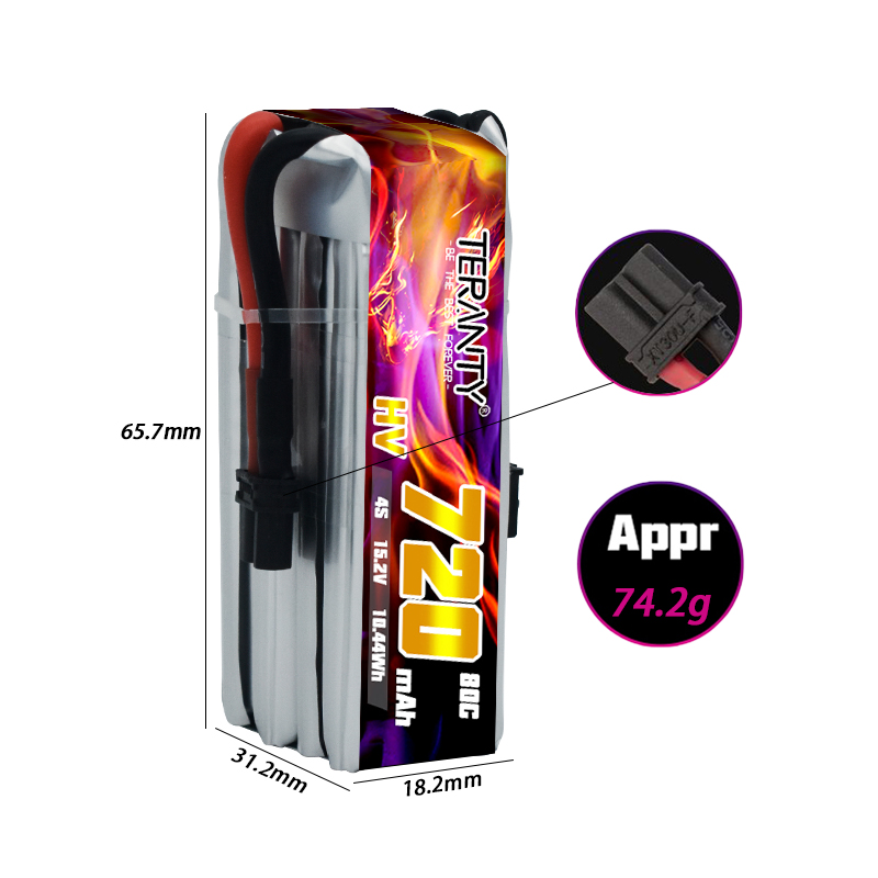 TERANTY 720mAh 4S 15.2V HV Lip - огляд і ціна Drone Racing Battery