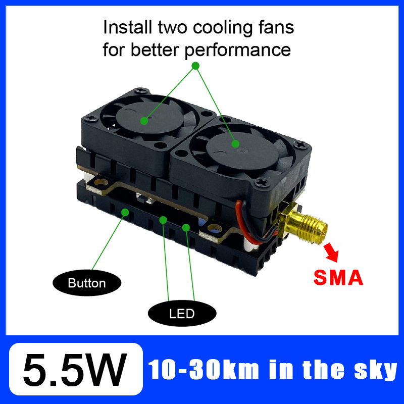 Long Range 5.8GHz 5.5W Video T - огляд і ціна Drone Racing Transmitter